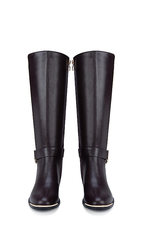 Burgundy Knee High Boots
