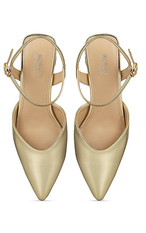 Gold Pointed Toe Heels