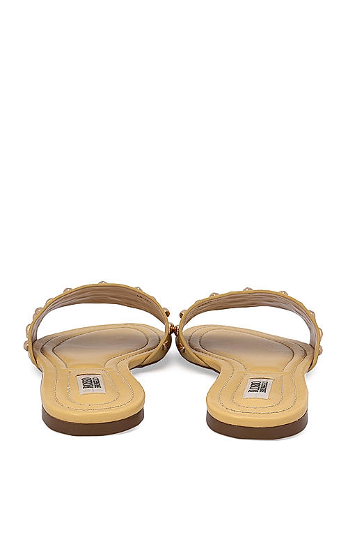 Green Gold Studded Flats