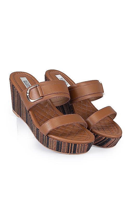 Tan Strappy Wedges