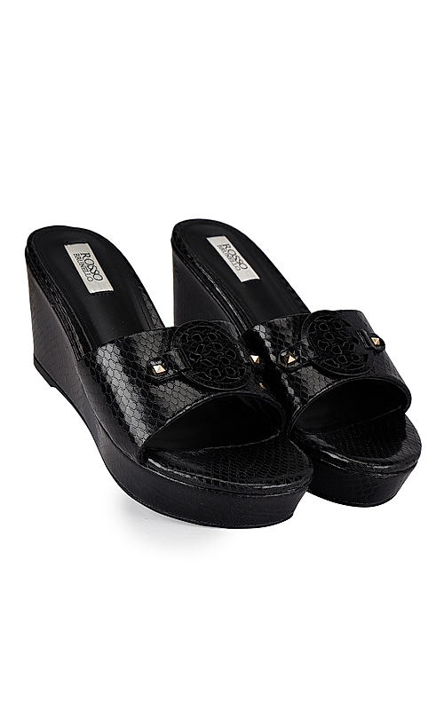 Black Snake Textured Wedges