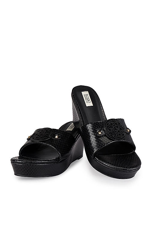 Black Snake Textured Wedges