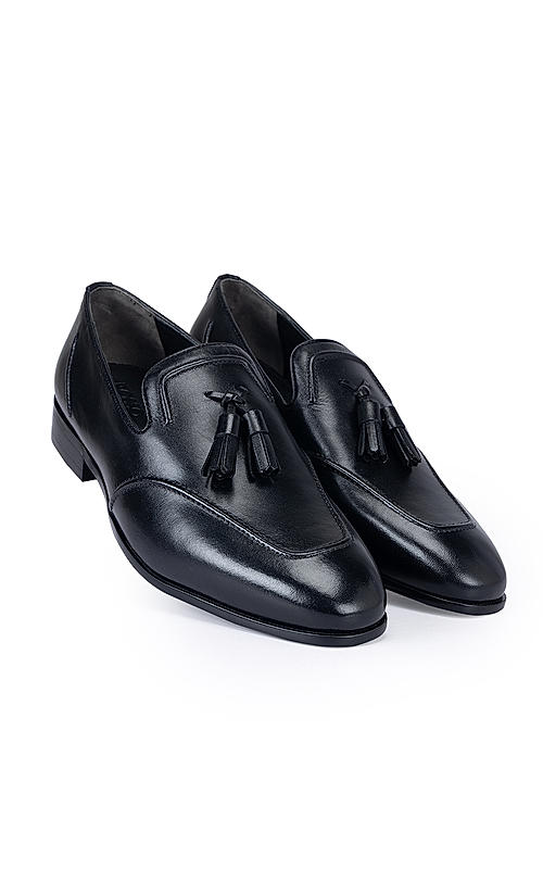 Black Loafers With Tassels