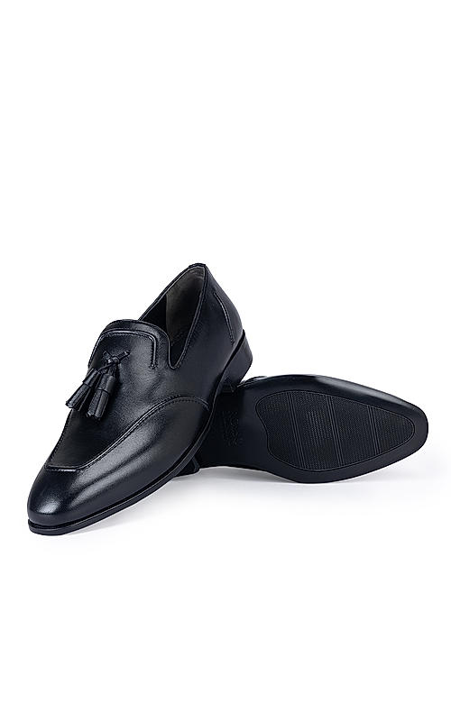Black Loafers With Tassels