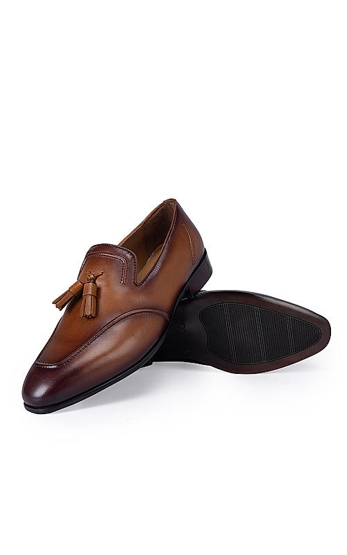 Tan Loafers With Tassels
