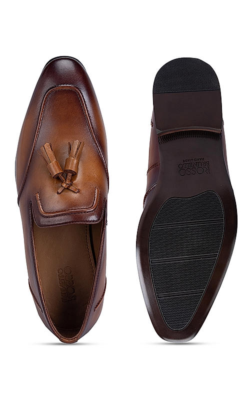 Tan Loafers With Tassels