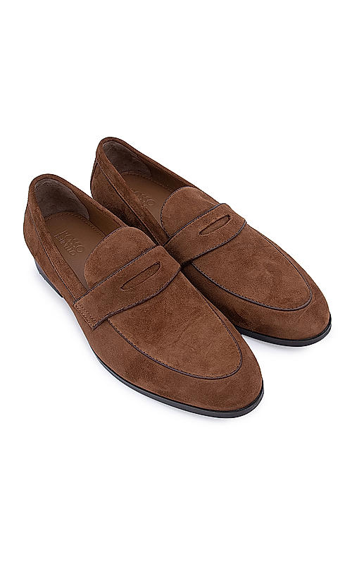 Sweat leather loafers clearance