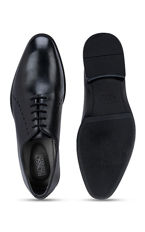 Black Leather Brogue Lace Ups
