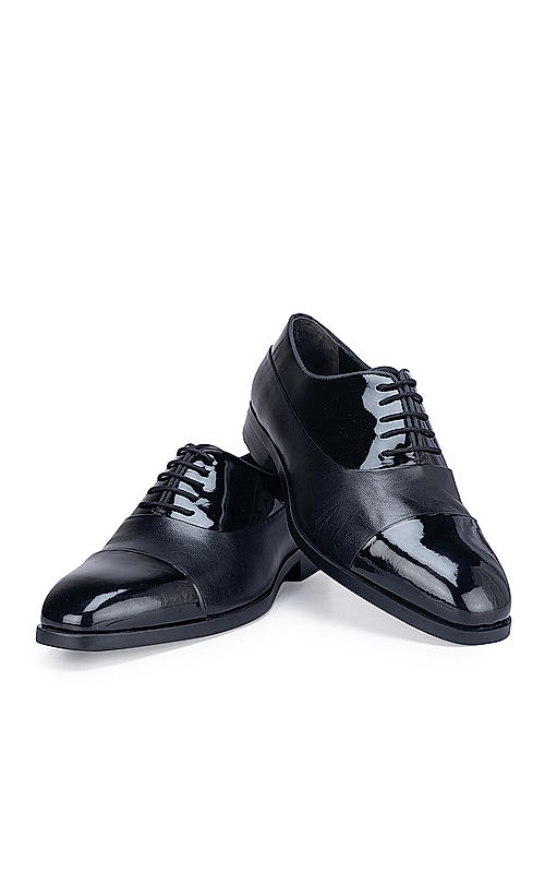 Black Patent Leather Lace Ups