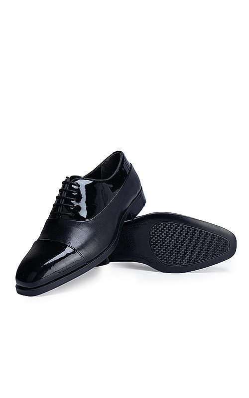 Black Patent Leather Lace Ups