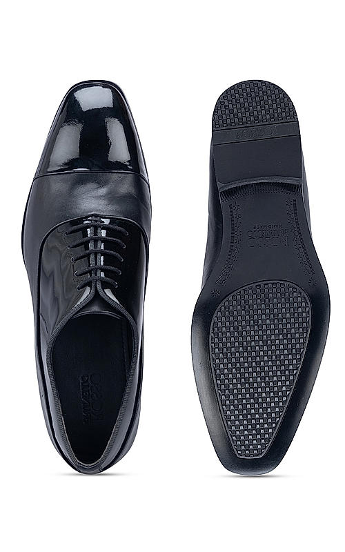 Black Patent Leather Lace Ups