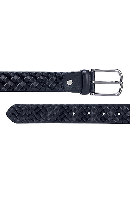 Black Mat Leather Men's Belt
