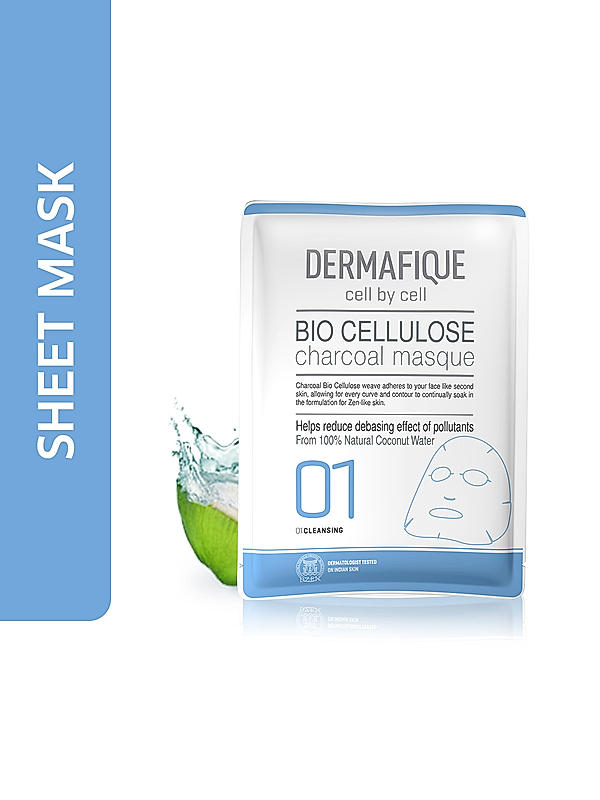 Bio Cellulose Charcoal Face Serum Sheet Mask 