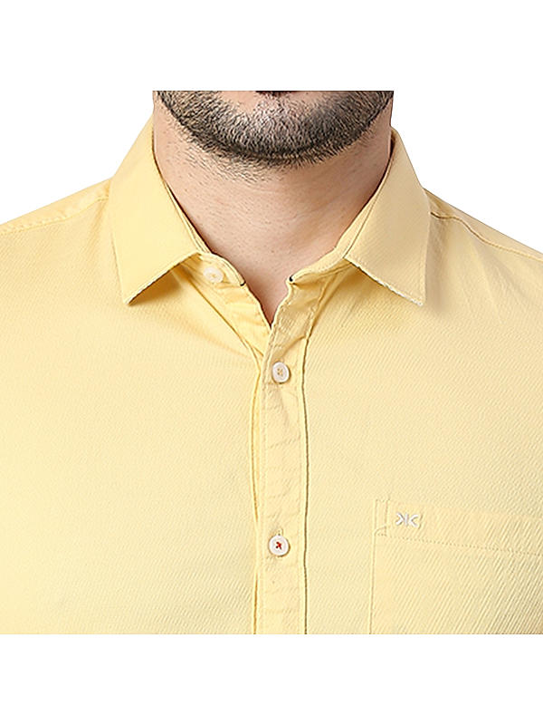 Killer Yellow Slim Fit Collar Solid Shirts