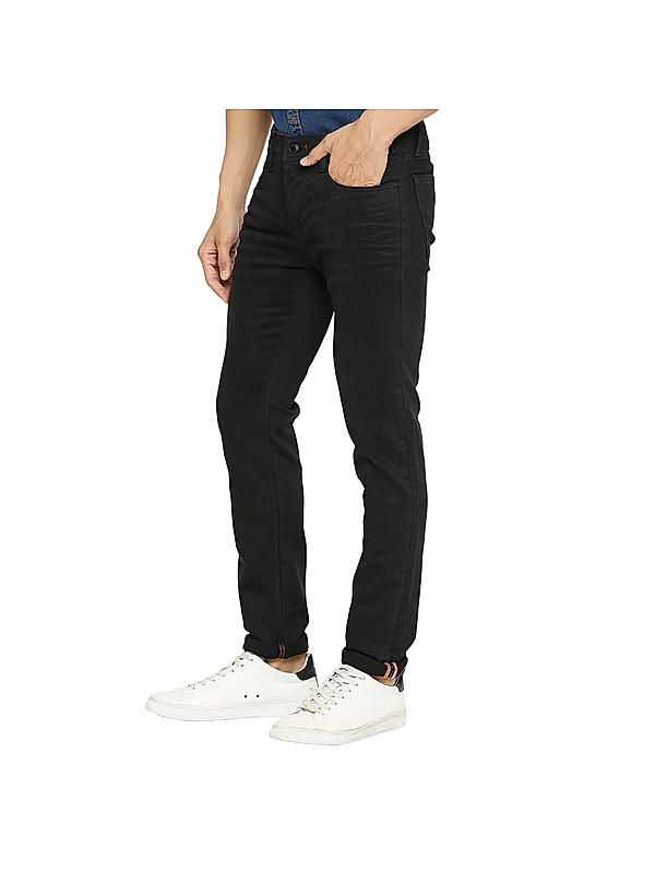 Killer Skinny Fit Solid Black Jeans For Men's