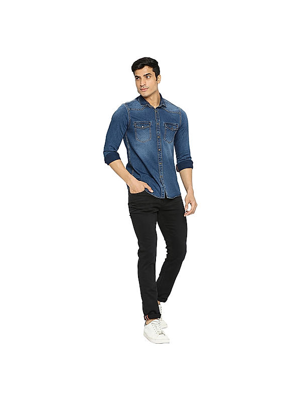 Killer Skinny Fit Solid Black Jeans For Men's