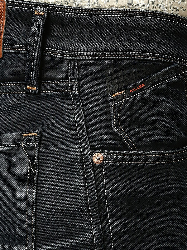 Killer Blue Solid Ankle Fit Jeans
