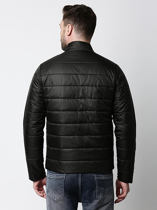 Killer Black Solid High Neck Jackets