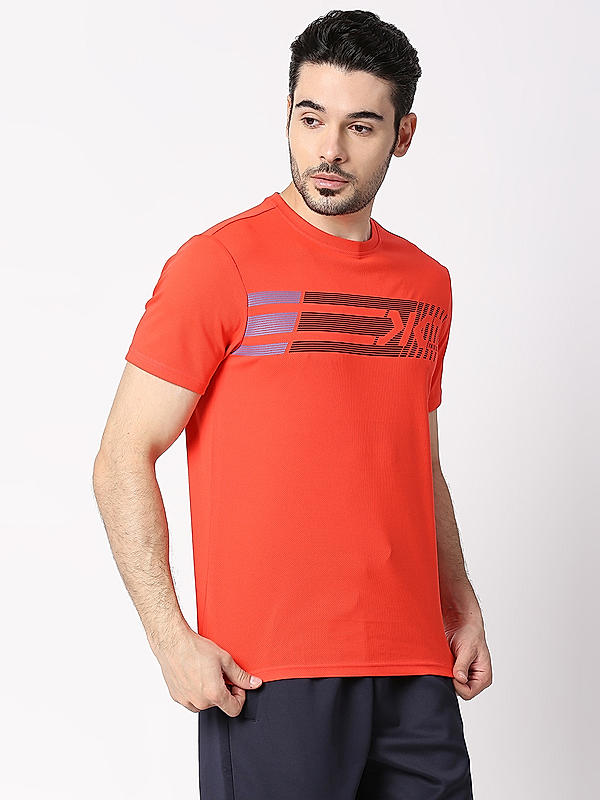 Killer Red Round Neck Printed T-Shirts