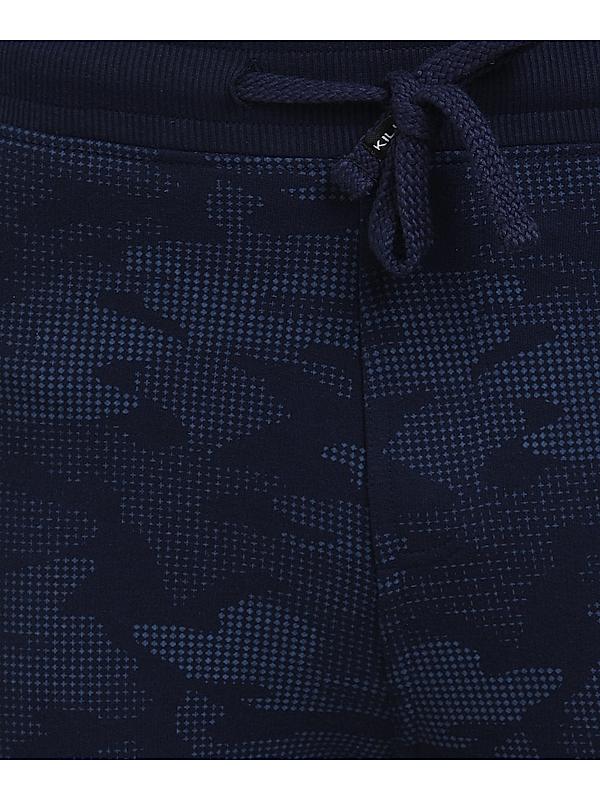 Killer Cotton Navy Blue Printed Track Pant