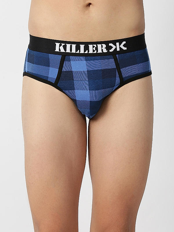 Killer Multi -Colour Check Pack of 2 Briefs