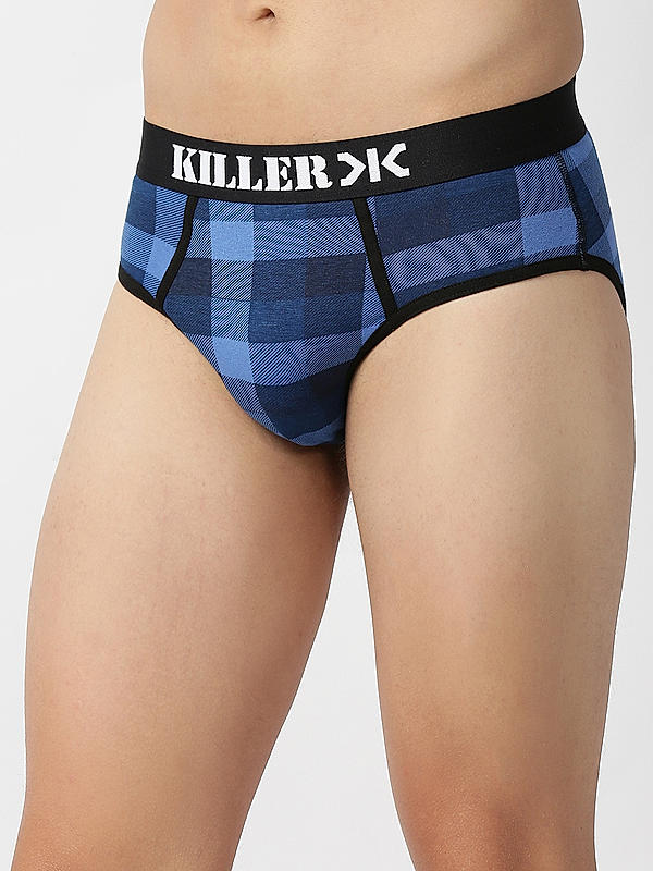 Killer Multi -Colour Check Pack of 2 Briefs