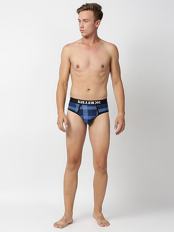 Killer Multi -Colour Check Pack of 2 Briefs