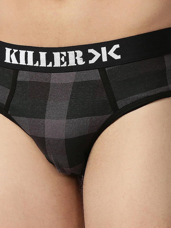 Killer Multi -Colour Check Pack of 2 Briefs