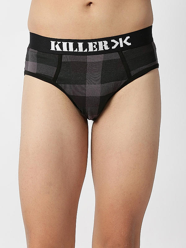 Killer Multi -Colour Check Pack of 2 Briefs