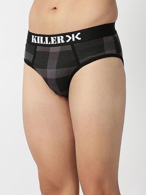 Killer Multi -Colour Check Pack of 2 Briefs