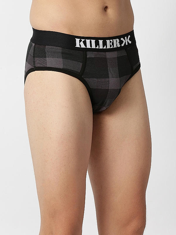 Killer Multi -Colour Check Pack of 2 Briefs