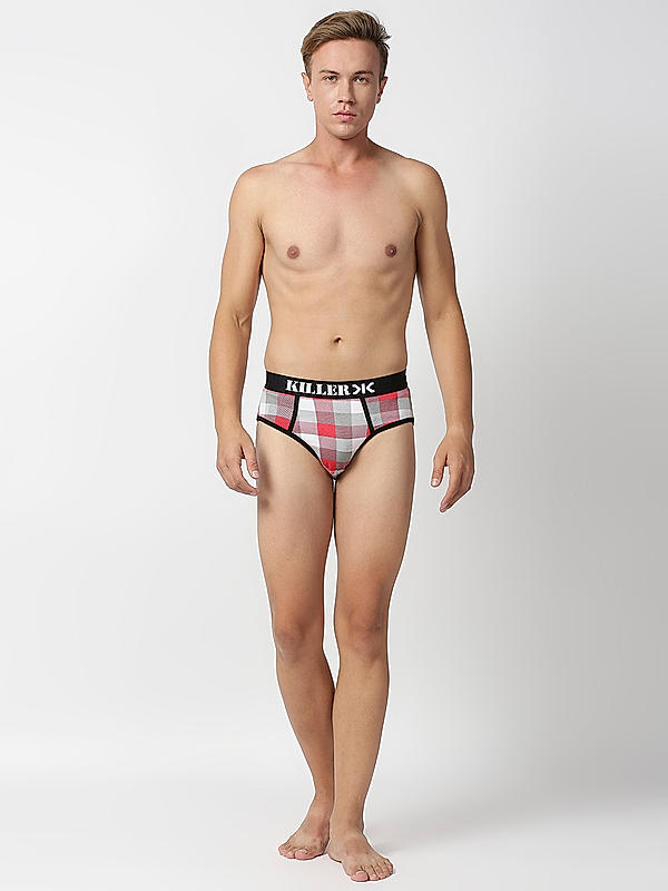 Killer Multi -Colour Check Pack of 2 Briefs