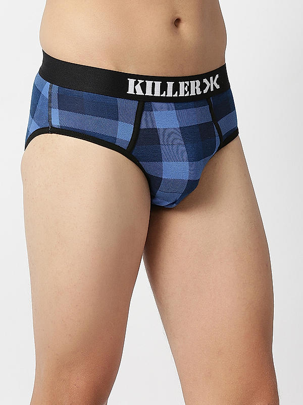 Killer Multi -Colour Check Pack of 2 Briefs