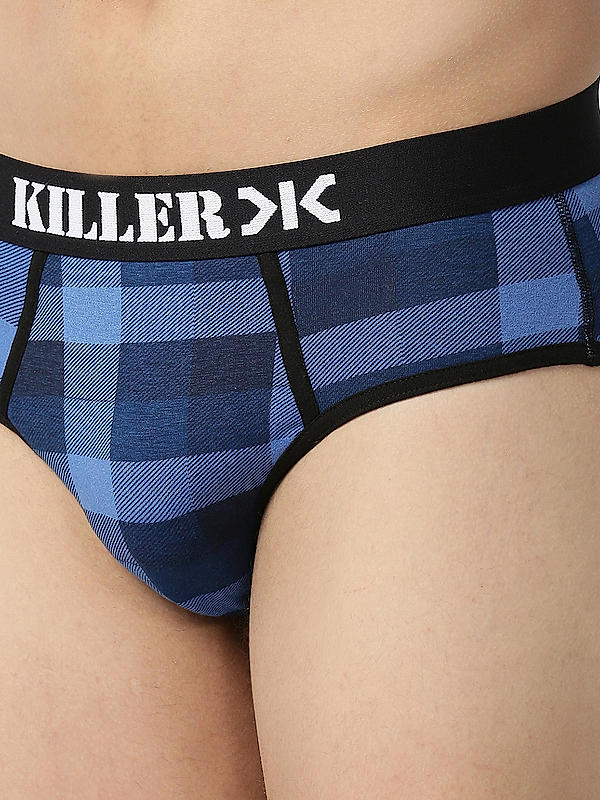 Killer Multi -Colour Check Pack of 2 Briefs