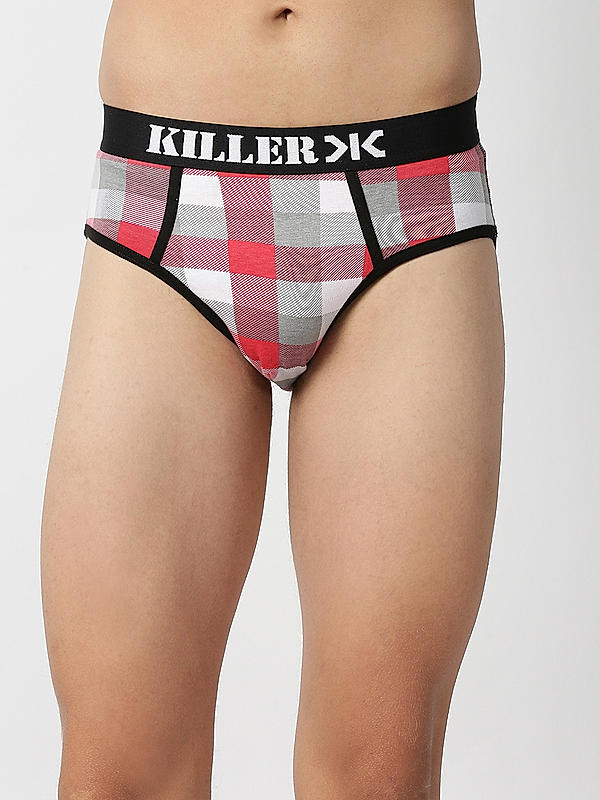 Killer Multi -Colour Check Pack of 2 Briefs