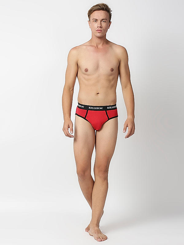 Killer Multi -Colour Solid Pack of 2 Briefs