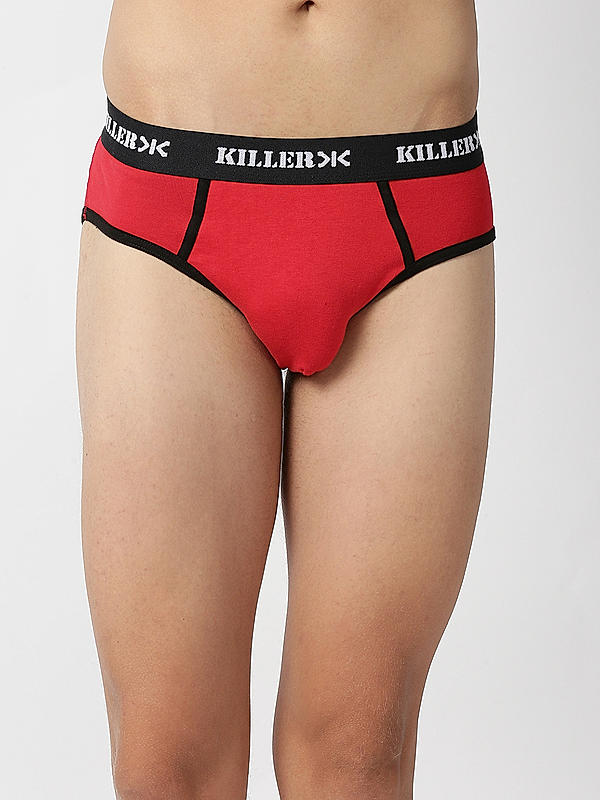 Killer Multi -Colour Solid Pack of 2 Briefs