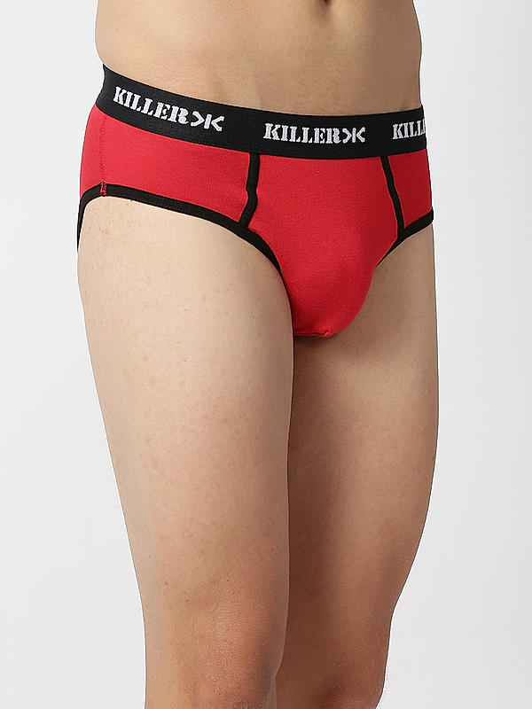 Killer Multi -Colour Solid Pack of 2 Briefs