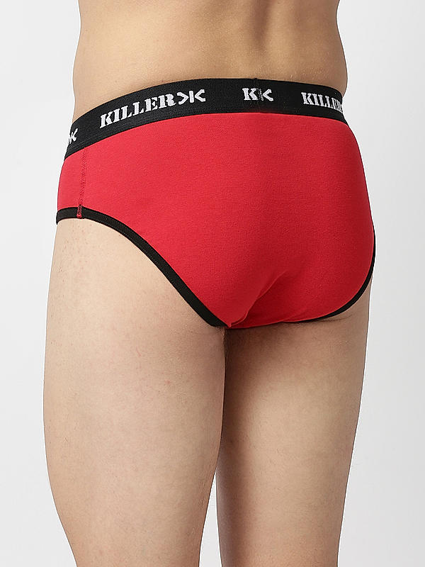 Killer Multi -Colour Solid Pack of 2 Briefs