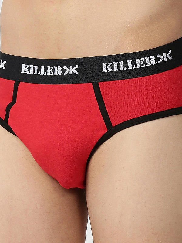 Killer Multi -Colour Solid Pack of 2 Briefs