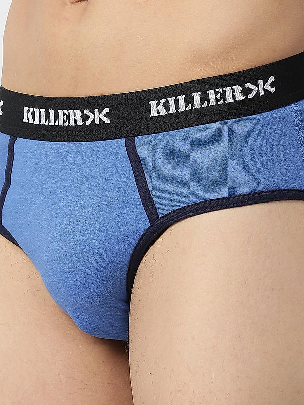 Killer Multi -Colour Solid Pack of 2 Briefs