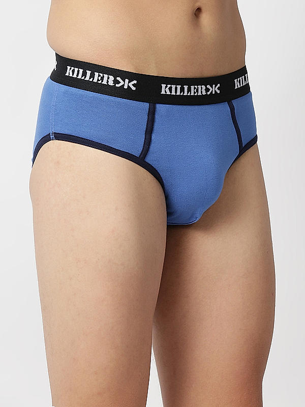 Killer Multi -Colour Solid Pack of 2 Briefs