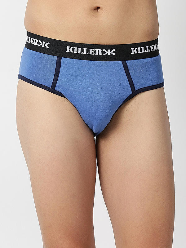 Killer Multi -Colour Solid Pack of 2 Briefs