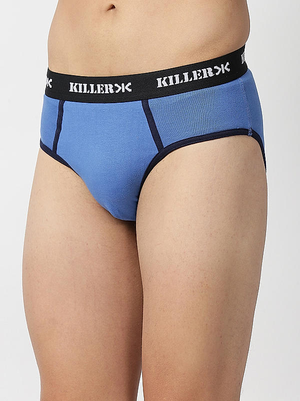 Killer Multi -Colour Solid Pack of 2 Briefs