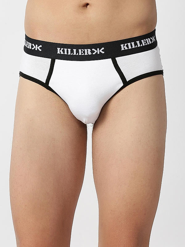 Killer Multi -Colour Solid Pack of 2 Briefs