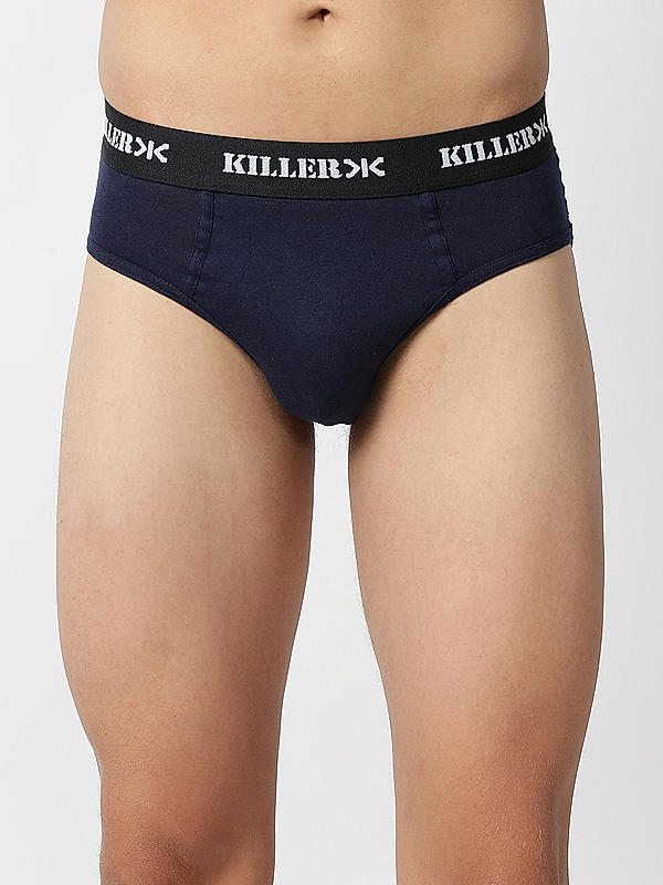 Killer Multi -Colour Solid Pack of 2 Briefs