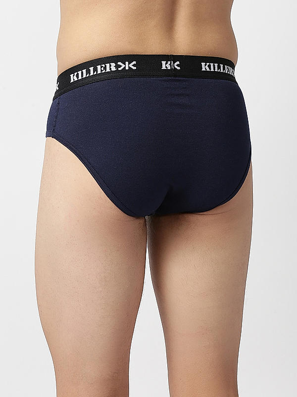 Killer Multi -Colour Solid Pack of 2 Briefs