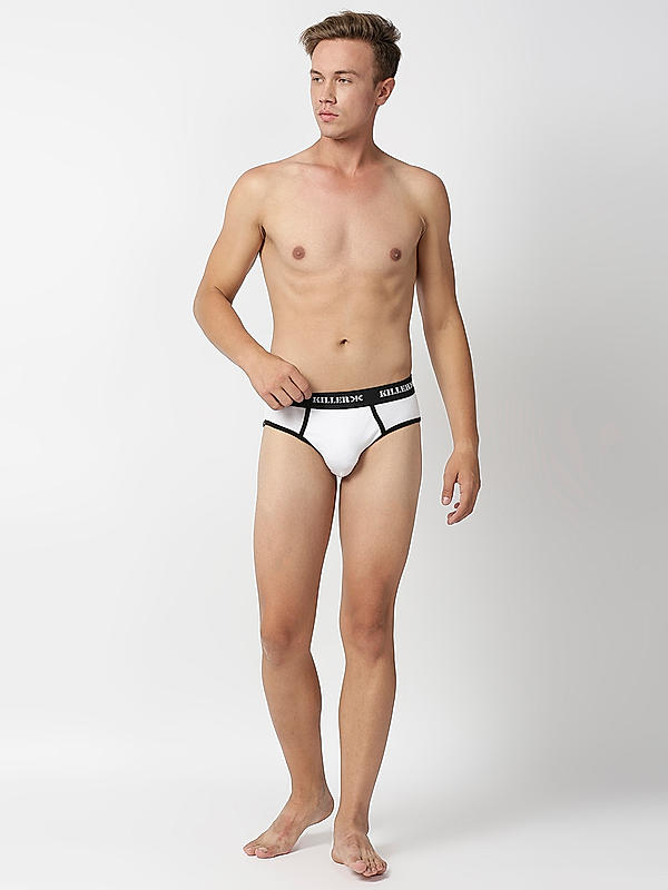 Killer Multi -Colour Solid Pack of 2 Briefs