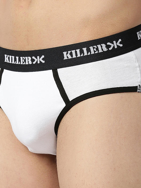 Killer Multi -Colour Solid Pack of 2 Briefs