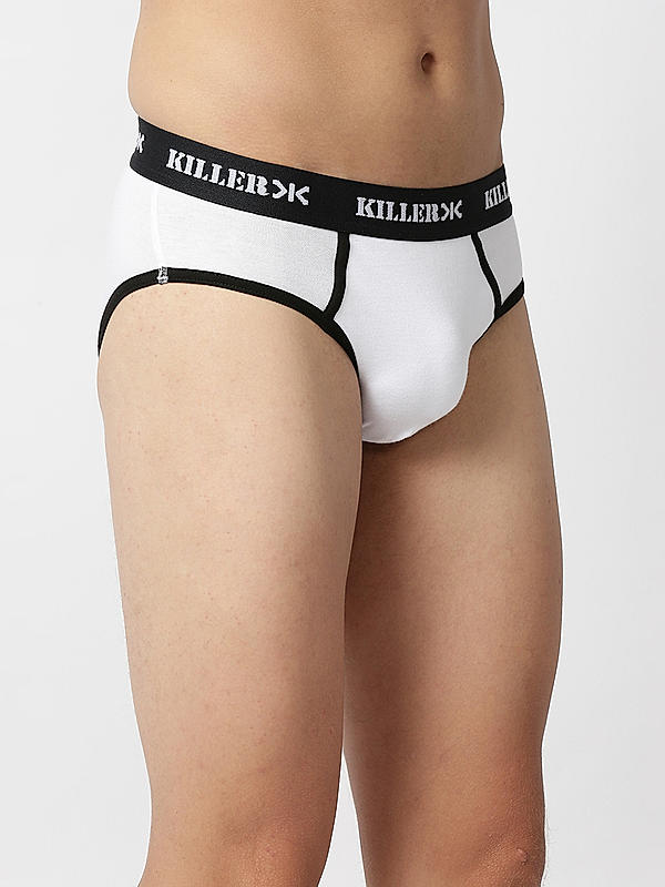 Killer Multi -Colour Solid Pack of 2 Briefs